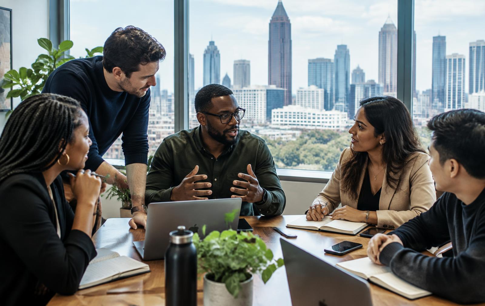 Founder working with an outsourced business development team in Atlanta