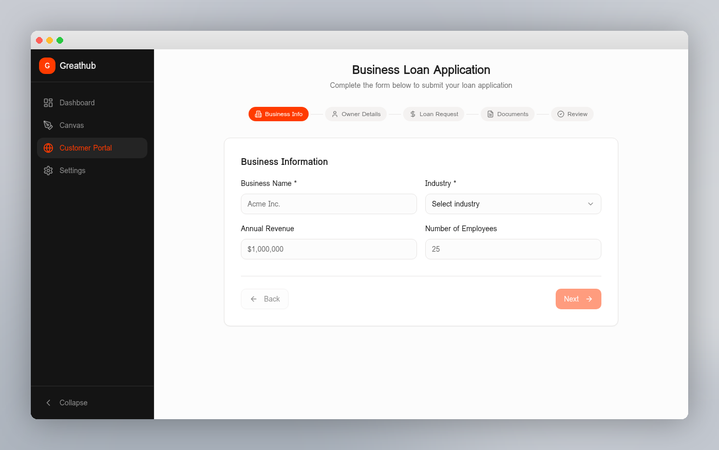 Customer Portal — Frictionless Experience